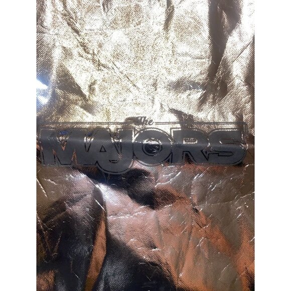 The Majors Metallic Silver Tote Bag Reusable & Stylish - Picture 2 of 2